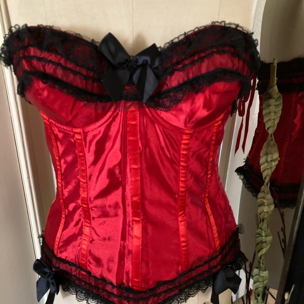 Red bustier